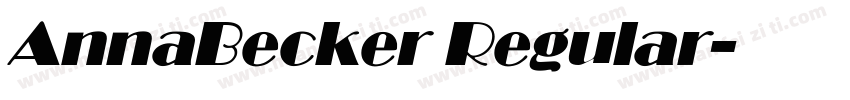 AnnaBecker Regular字体转换